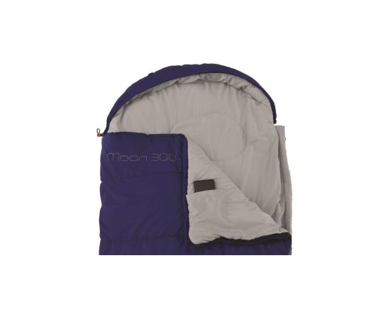 Easy Camp Camp Moon 300 "L", Sleeping Bag, 220 x 80 cm, 2 way open - auto lock, L-shape, Deep Blue