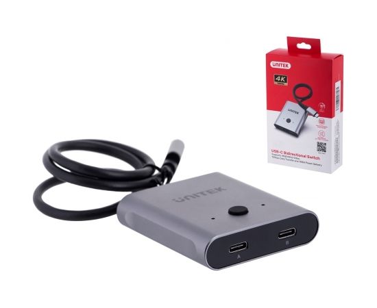 UNITEK SWITCH USB-C BIDIRECTIONAL, 4K 144HZ, PD