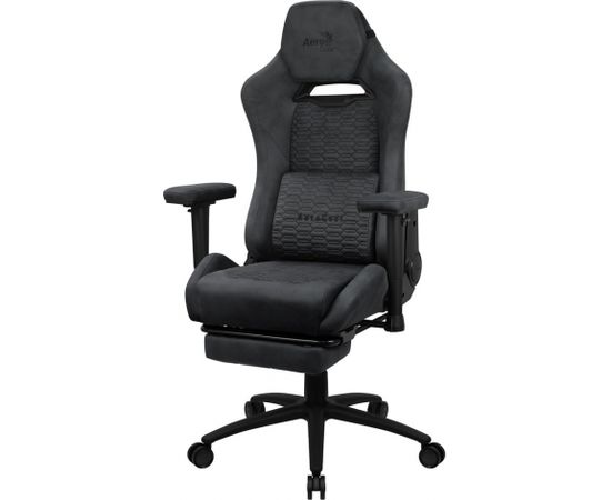 Aerocool ROYALSLATEGR Premium Ergonomic Gaming Chair Legrests Aerosuede Technology Grey