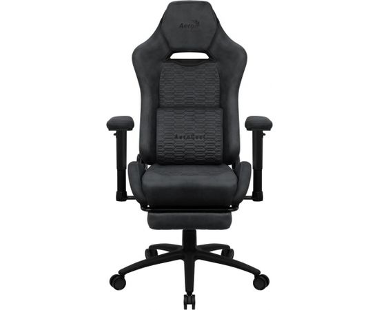 Aerocool ROYALSLATEGR Premium Ergonomic Gaming Chair Legrests Aerosuede Technology Grey