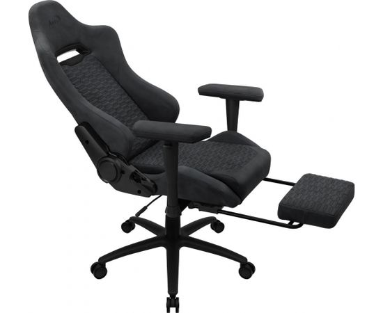 Aerocool ROYALSLATEGR Premium Ergonomic Gaming Chair Legrests Aerosuede Technology Grey