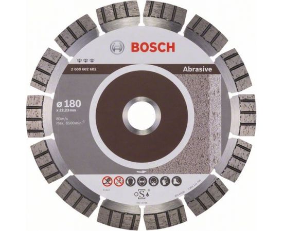 Dimanta griešanas disks Bosch BEST FOR ABRASIVE; 180 mm