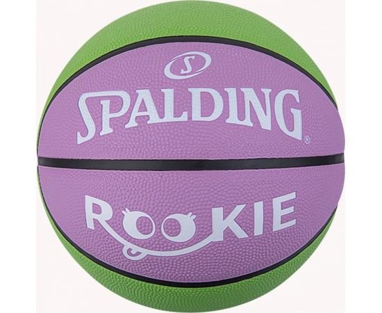 BASKETBOLA Bumba SPALDING ROOKIE 5. IZMĒRS GREEN PINK