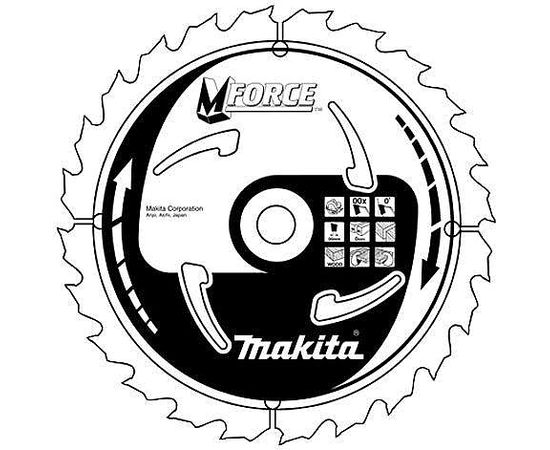 Griešanas disks kokam Makita MFORCE; 180x2x20,0 mm; Z24; 15°