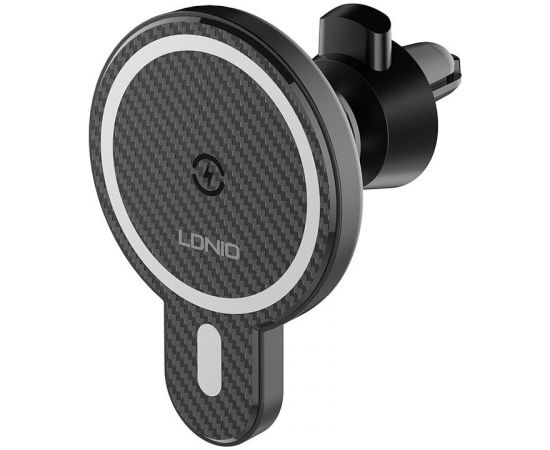 LDNIO Car Mount ,MA20 with inductive charger 15W and metal ring (Black)