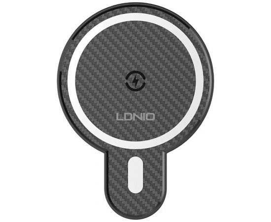 LDNIO Car Mount ,MA20 with inductive charger 15W and metal ring (Black)