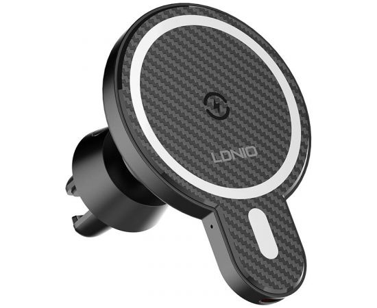 LDNIO Car Mount ,MA20 with inductive charger 15W and metal ring (Black)