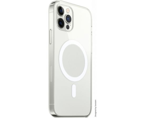 Swissten Clear Jelly MagStick Back Case 1 mm Силиконовый чехол для Apple iPhone 12 / 12 Pro Прозрачный