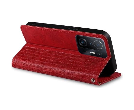 Fusion Magnet Strap grāmatveida maks + aukliņa Samsung A536 Galaxy A53 5G sarkans