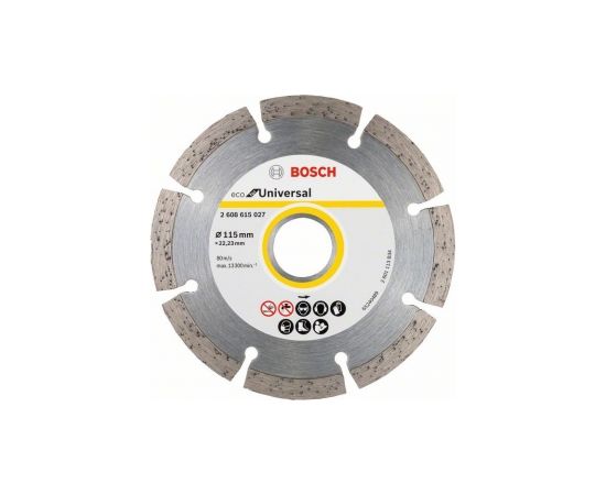 Dimanta griešanas disks Bosch ECO for Universal 2608615040; 115x22,23 mm