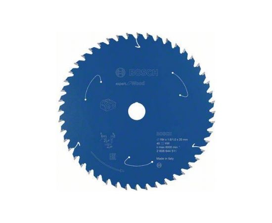 Griešanas disks Bosch Expert for Wood 2608644511; 184x20 mm; Z48