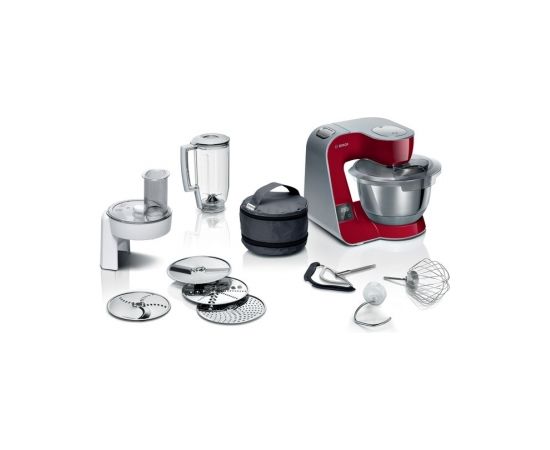 Bosch MUM5X720 food processor 1000 W 3.9 L Red, Silver Built-in scales