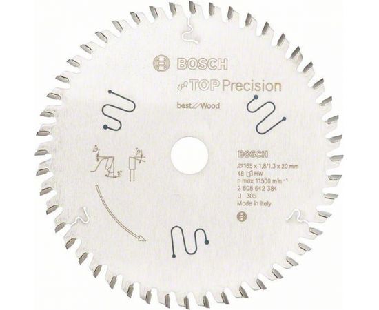 Griešanas disks Bosch 2608642385; 165x20 mm; Z20