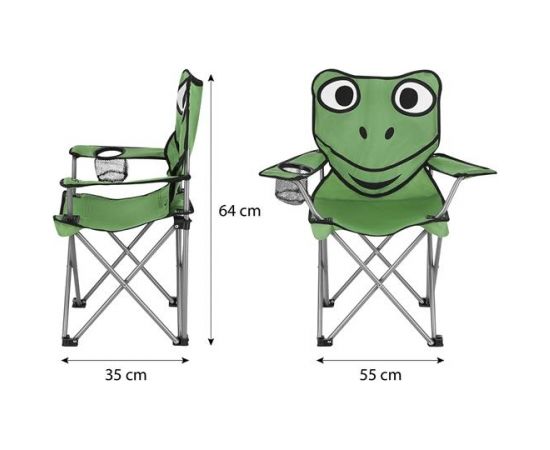 Nils Camp Bērnu ceļojumu krēsls NC3007 FROG CHAIR NILS