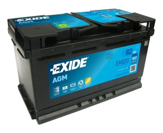 Exide AGM EK820 12V 82Ah 800A 315x175x190 EK820