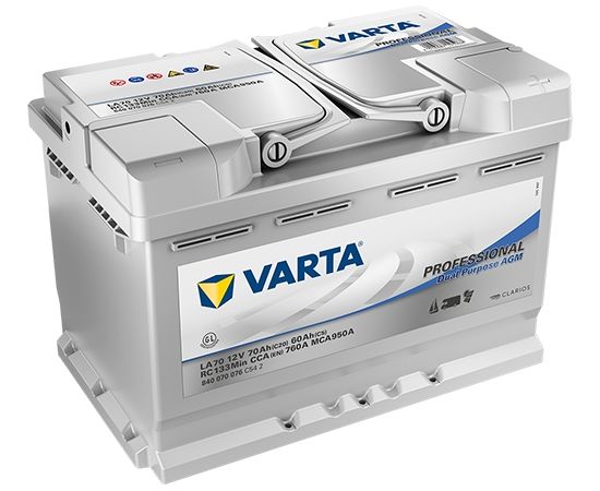 Akumulators VARTA AGM 70Ah 760A 278*175*190 - +