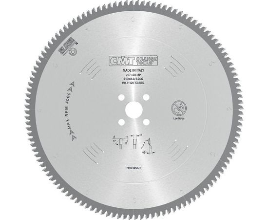 Universālais griešanas disks CMT 296; 400X4,0X32; Z120 -6°