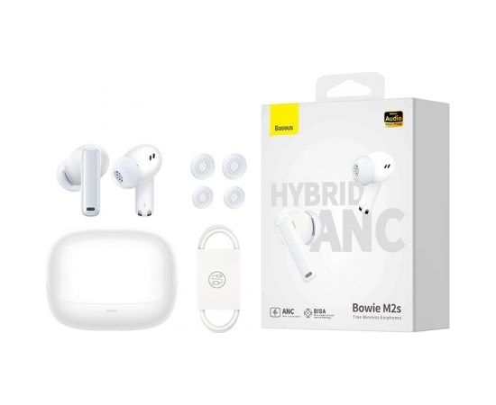 Earphones TWS Baseus Bowie M2s (white)