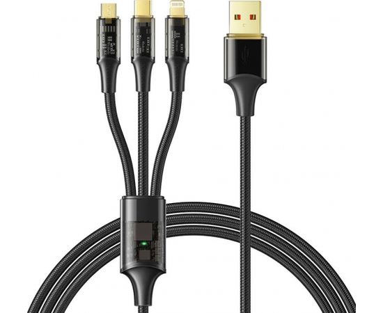 3in1 USB to USB-C / Lightning / Micro USB Cable, Mcdodo CA-3330, 1.2m (Black)