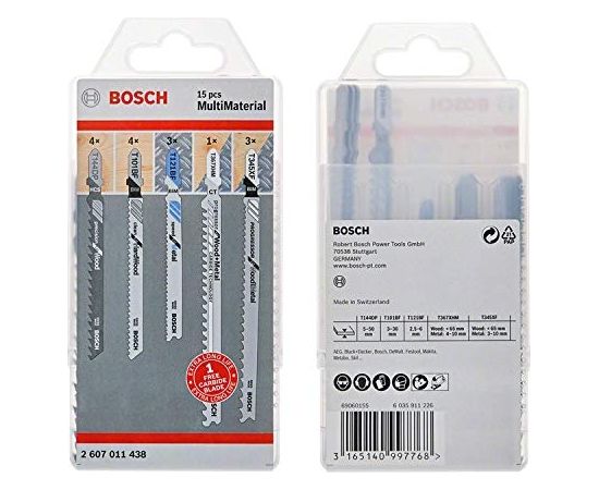 Bosch jigsaw blade set MultiMaterial, pack of 15