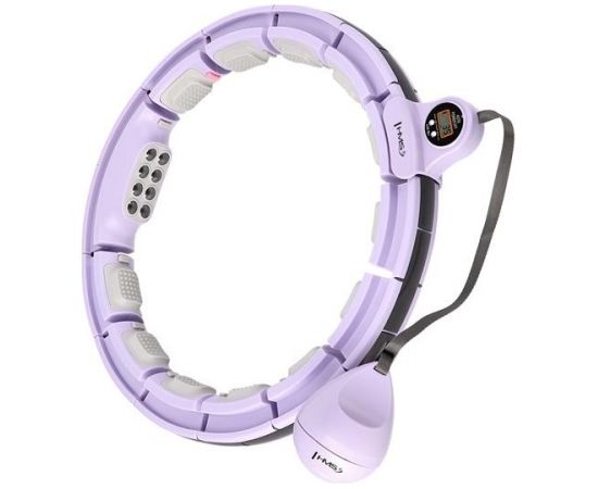 Vingrošanas aplis ar atsvaru HHM13 HULA HOOP VIOLET MAGNETIC WITH WEIGHT + COUNTER HMS