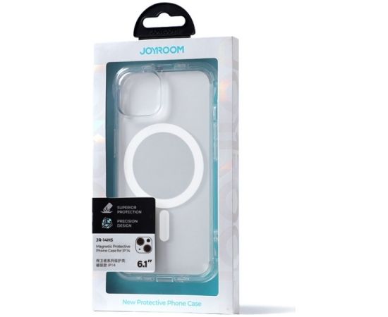 Joyroom JR-14H5 transparent magnetic defender case for Apple iPhone 14 6.1 " with hooks stand (MagSafe Compatible)