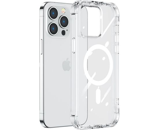 Joyroom JR-14H5 transparent magnetic defender case for Apple iPhone 14 6.1 " with hooks stand (MagSafe Compatible)