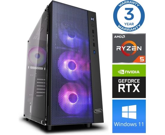 INTOP Ryzen 5 5600X 32GB 480SSD M.2 NVME RTX4060Ti 8GB WIN11Pro