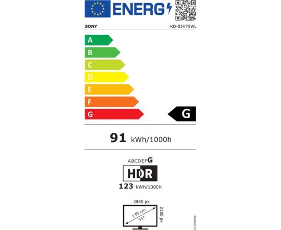 Sony KD65X75WL 65" (164cm) 4K Ultra HD Smart Google LED TV