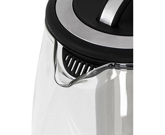 Camry Kettle CR 1290 Standard, 2200 W, 2 L, Plastic/glass, Black/Transparent, 360° rotational base