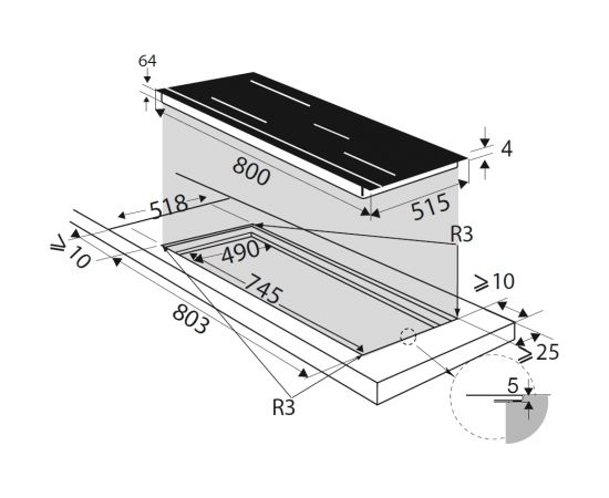 Induction hob De Dietrich DPI7870X