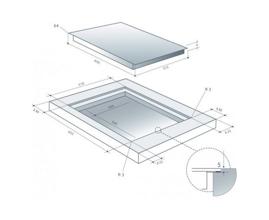 Built-in hob De Dietrich DPI7670G