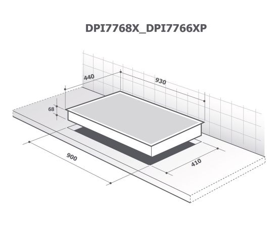 Built-in hob De Dietrich DPI7766XP