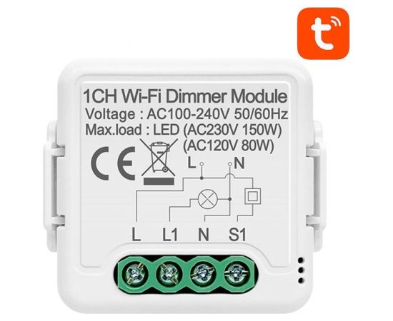 Smart Dimmer Switch Module WiFi Avatto N-DMS01-1 TUYA