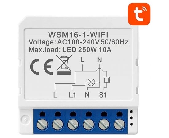 Smart Switch Module WiFi Avatto WSM16-W1 TUYA