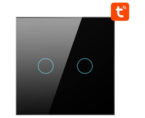 Smart Light Switch ZigBee Avatto ZTS02-EU-B2 2 Way TUYA (black)