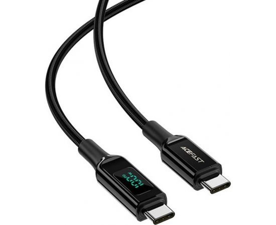 Cable USB-C to USB-C Acefast C6-03 with display, 100W, 2m (black)