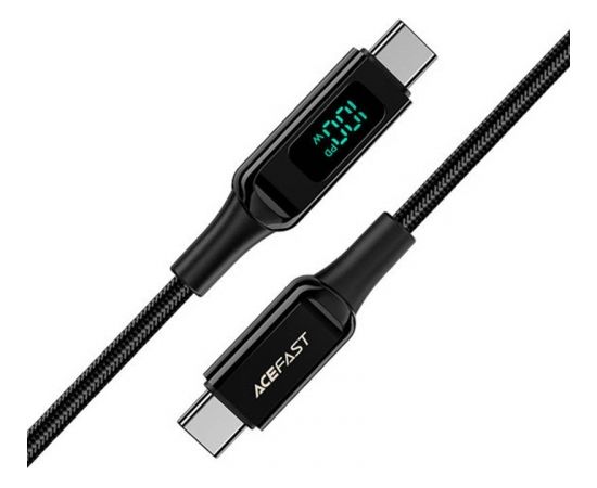 Cable USB-C to USB-C Acefast C6-03 with display, 100W, 2m (black)