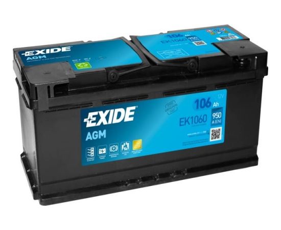 Exide AGM EK1060 12V 106Ah 950A 392x175x190 EK1060