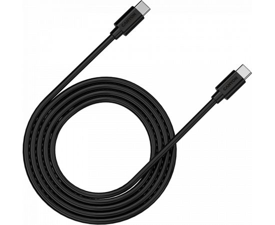 CANYON UC-12, cable 100W, 20V/ 5A, typeC to Type C, 2M with Emark, Power wire :20AWG*4C,Signal wires :28AWG*4C,OD4.5mm, PVC ,black