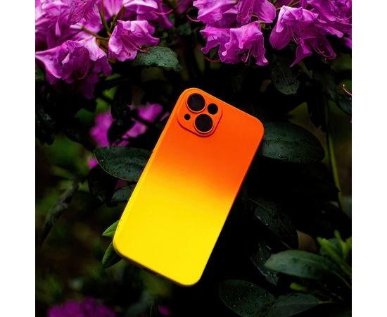 Fusion Neogradient 1 case silikona aizsargapvalks Apple iPhone 11 oranžs dzeltens