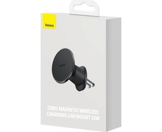 magnetic Car Phone Holder Baseus with wireless charging CW01 (Black)