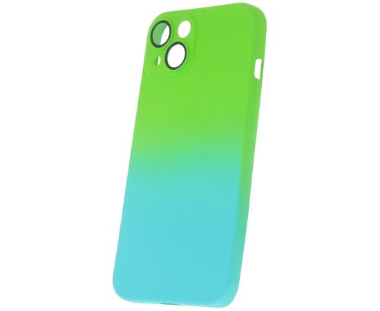 Fusion Neogradient case 3 силиконовый чехол для Samsung A346 Galaxy A34 5G зеленый голубой