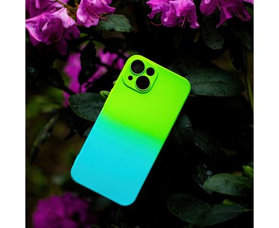 Fusion Neogradient case 3 силиконовый чехол для Apple iPhone 13 зеленый голубой