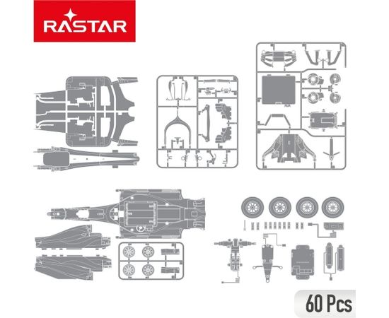 Rastar Radio vadāmā mašīna Konstruktors Ferrari F1 SF1000 1:16 8+ CB46982