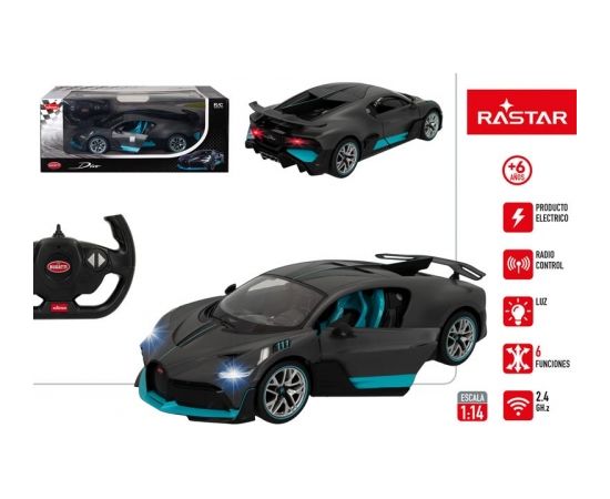 Rastar Радиоуправляемая машина Bugatti Divo (grey) 1:14 6 напр., фары, двери, батарейки, 6+ CB46979