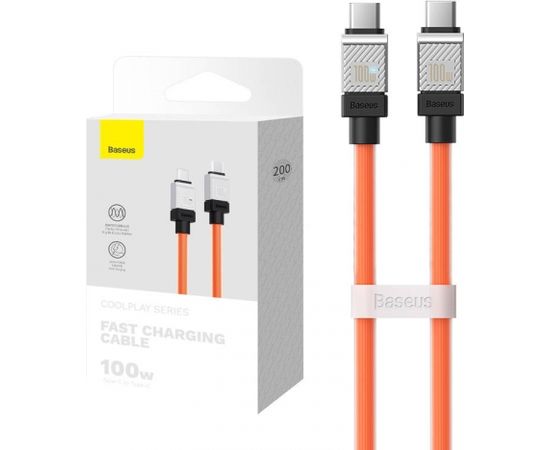 Cable USB-C do USB-C Baseus CoolPlay 100W 2m (orange)