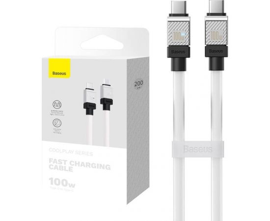 Cable USB-C do USB-C Baseus CoolPlay 100W 2m (white)