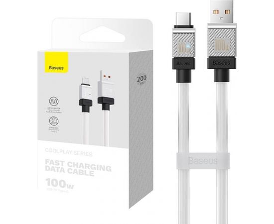 Cable USB do USB-C Baseus CoolPlay 100W 2m (white)