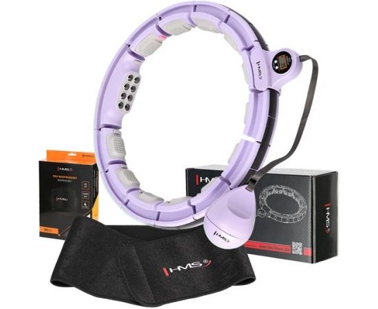 Komplekts HULA HOOP MAGNETIC VIOLET HHM13 WITH WEIGHT + COUNTER HMS + WAIST SUPPORT BR163 BLACK